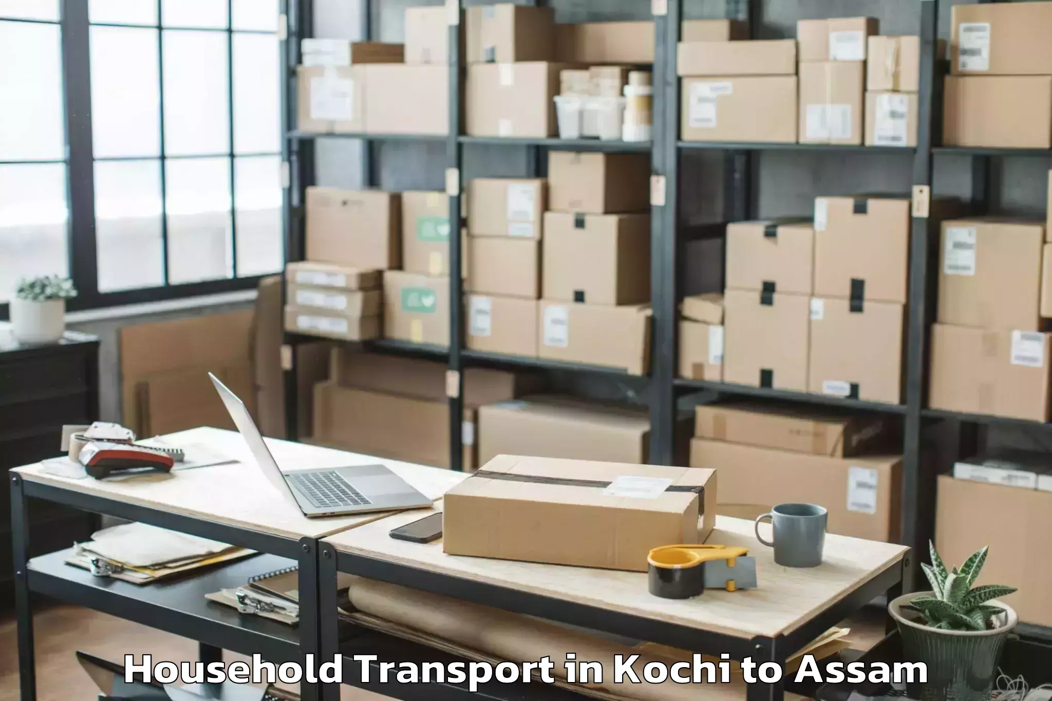 Book Kochi to Bhergaon Household Transport Online